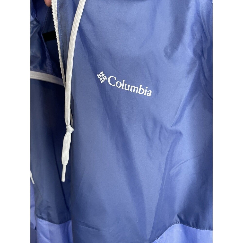 New W Tags Columbia Omni Shield Lightweight Windbreaker Jacket Large Hooded blue - Picture 8 of 12